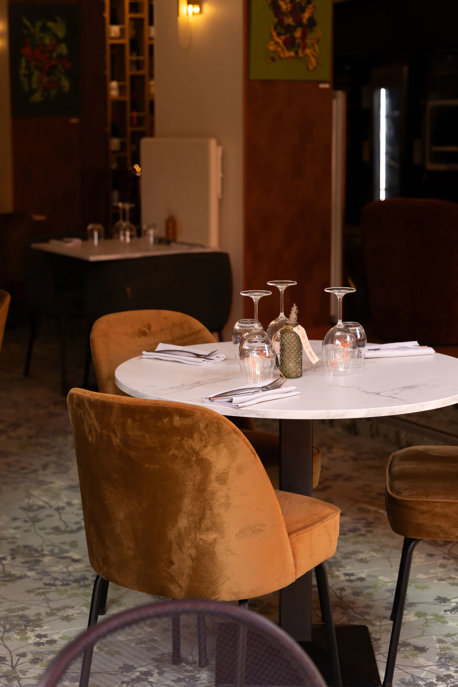 Maison Zue room set for a private reception in Saumur