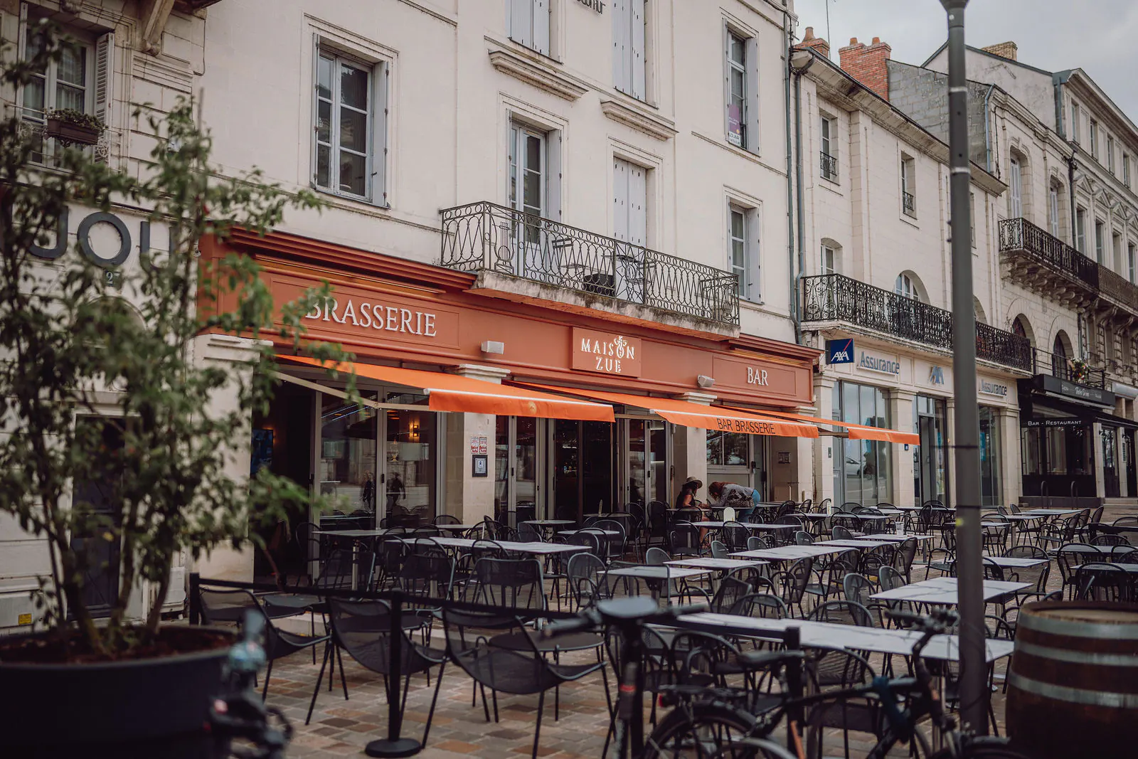Terrasse de Maison Zue, place de la Bilange à Saumur